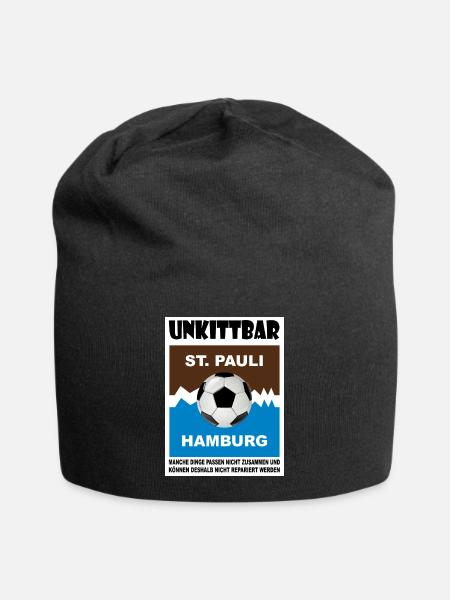 Unkittbar Fußball Hamburg St. Pauli, Fan, Geschenk - Jersey-Beanie - Schwarz