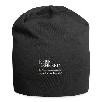 Ich bin Lehrerin - Jersey-Beanie - Schwarz - Vorne