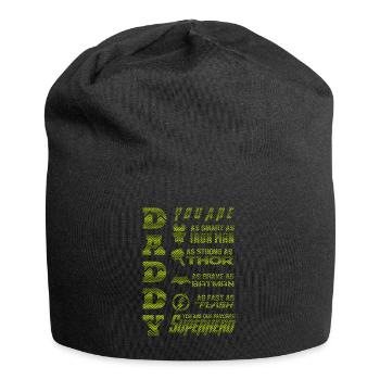 Citation de motivation inspirante Impression d’art - Bonnet en jersey - noir - Devant