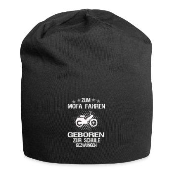 zum Mofa fahren geboren - Jersey-Beanie - Schwarz - Vorne