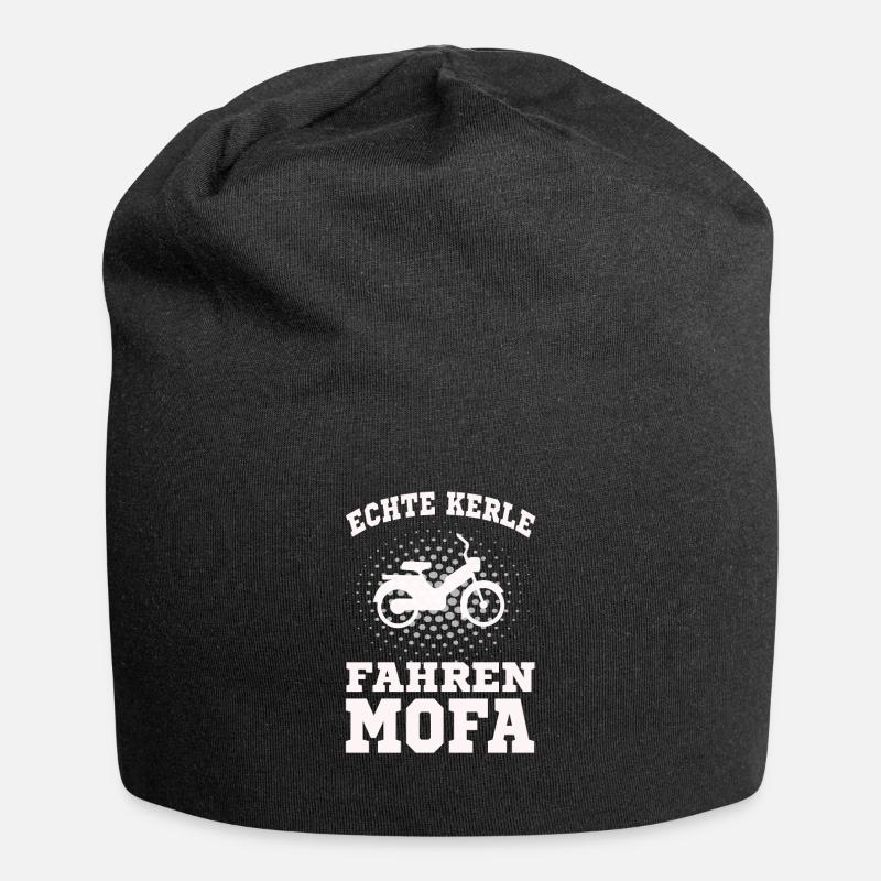 echte Kerle fahren Mofa - Jersey-Beanie - Schwarz
