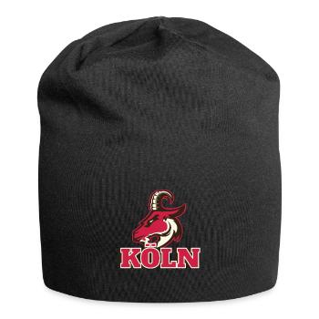 Köln - Jersey-Beanie - Schwarz - Vorne