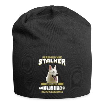 Weisser Schäferhund Shirt - Weisser Schäferhund - Jersey-Beanie - Schwarz - Vorne