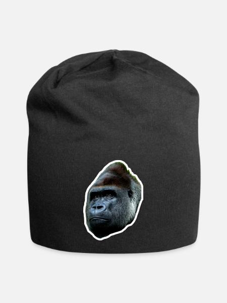 Gorilla cool simple - Jersey Beanie - black