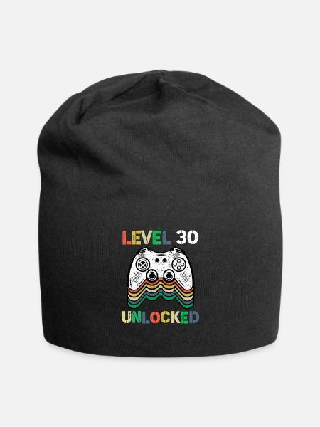 Level 30 freigeschaltet - Jersey-Beanie - Schwarz