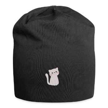 Chat mignon - Bonnet en jersey - noir - Devant