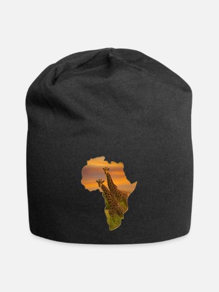 Giraffe - Jersey-Beanie - Schwarz