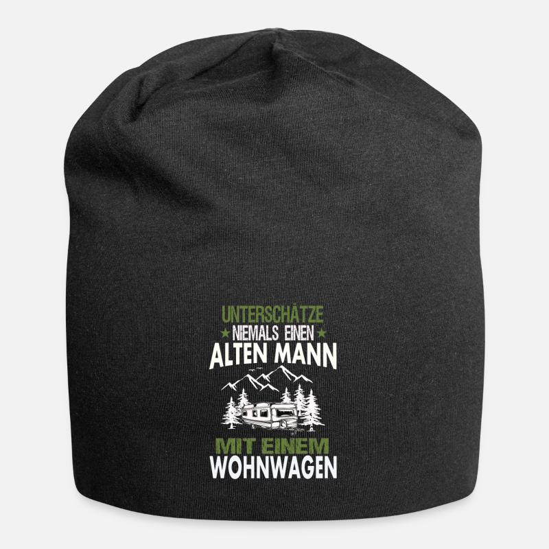 Camping Camper Geschenk - Jersey-Beanie - Schwarz
