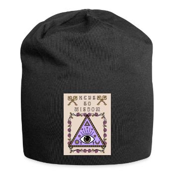 Troisième œil, l’œil qui voit tout, occulte - Bonnet en jersey - noir - Devant