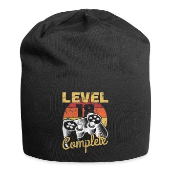 18. Geburtstag Gamer "Level 18 Complete" - Jersey-Beanie - Schwarz - Vorne