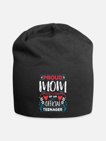 Proud Mom of an official Teenager - Jersey-Beanie - Schwarz