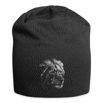Tête de lion - Bonnet en jersey - noir - Devant