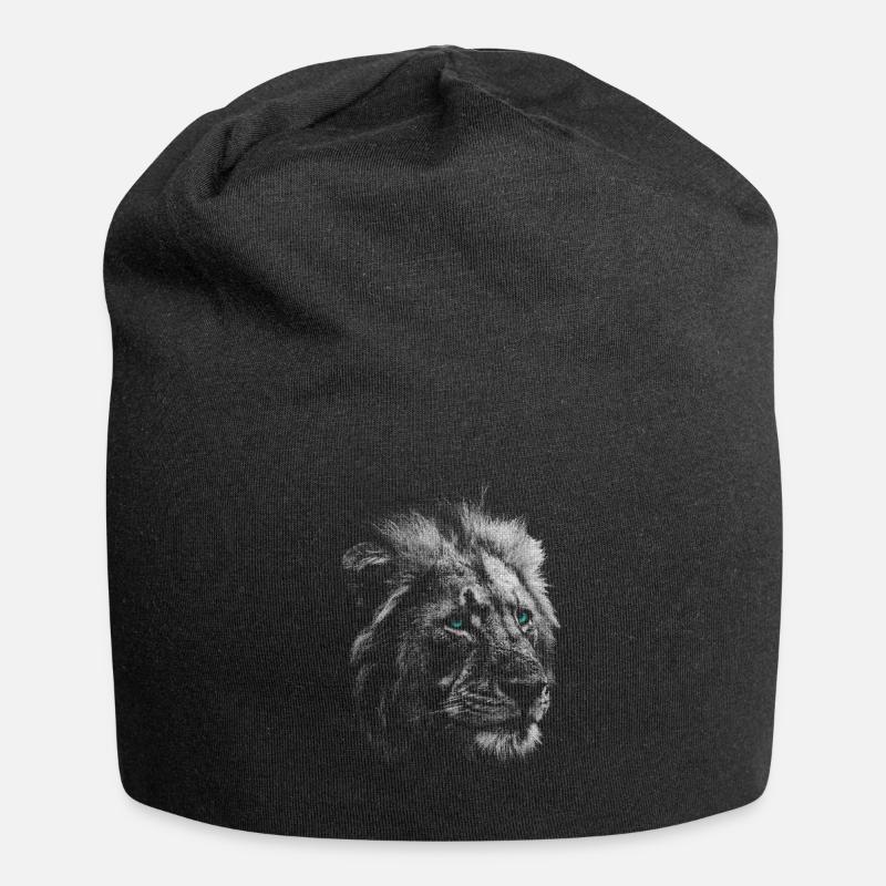 Tête de lion - Bonnet en jersey - noir