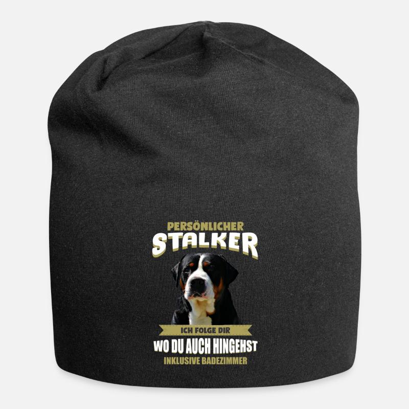 Großer Schweizer Sennenhund - Jersey-Beanie - Schwarz