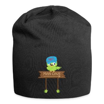 Owl MAN CAVE - Jersey-Beanie - Schwarz - Vorne