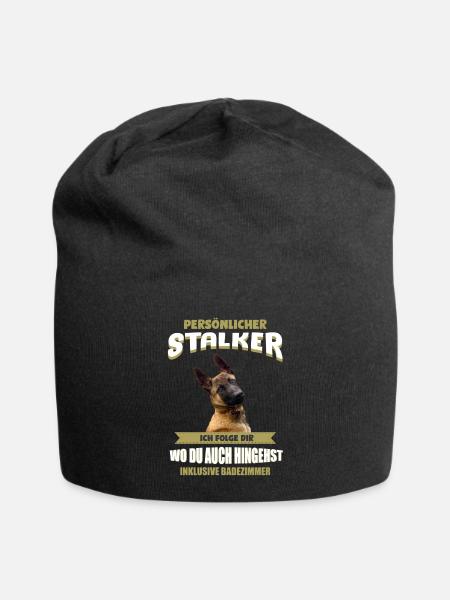 Malinois Hund - Malinois - Jersey-Beanie - Schwarz