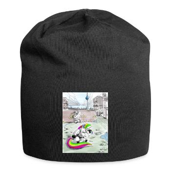 🦄 Asi-Einhorn Berlin Kreuzberg - Bonnet en jersey - noir - Devant