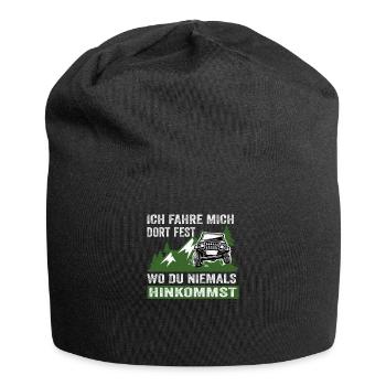 Geländewagen Offroad Jeep 4x4 Reisefahrzeug - Jersey-Beanie - Schwarz - Vorne