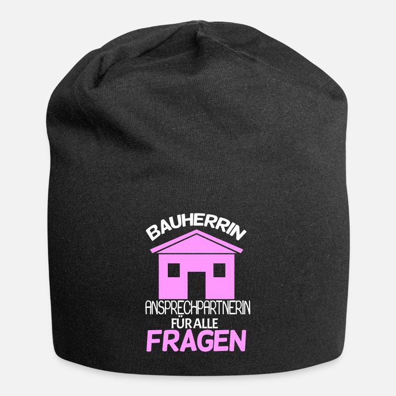 Bauherrin - Jersey-Beanie - Schwarz