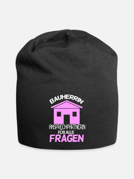 Bauherrin - Jersey-Beanie - Schwarz