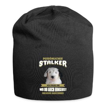 Bobtail - Old English Sheepdog - Jersey-Beanie - Schwarz - Vorne