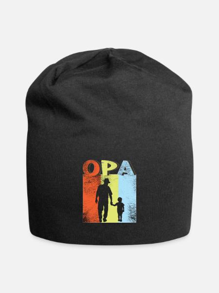Opa vintage - Großvater - Geschenk - Jersey-Beanie - Schwarz