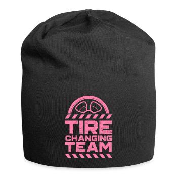 Reifenwechsel Mannschaft Wechseln Reifen Auto - Jersey-Beanie - Schwarz - Vorne