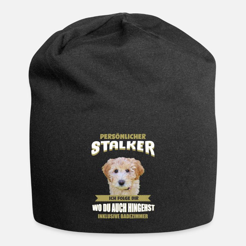 Labradoodle - Jersey-Beanie - Schwarz