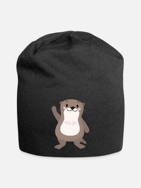la loutre sußer winkt - Bonnet en jersey - noir