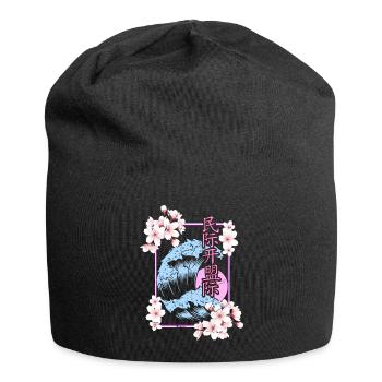 Cherry Blossoms Spring Cherry - Jersey Beanie - black - Front