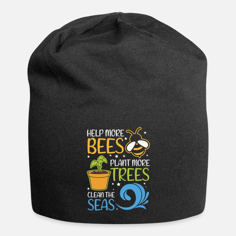 Save the Earth Umweltschutz - Jersey-Beanie - Schwarz