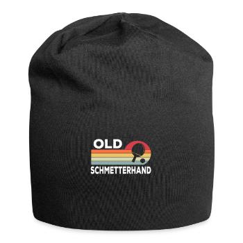 Old Schmetterhand Tischtennis Geschenk Retro Style - Jersey-Beanie - Schwarz - Vorne