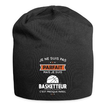Je ne suis pas parfait mais je suis basketteur - Bonnet en jersey - noir - Devant