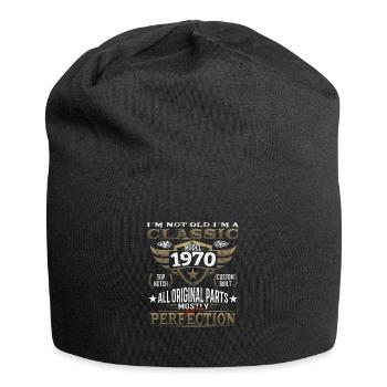 Geburtstag Vintage Jahrgang 1970 - 70er Klassiker - Jersey-Beanie - Schwarz - Vorne