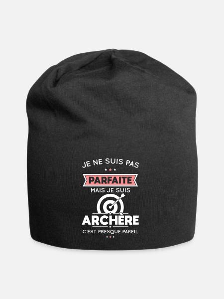 Je ne suis pas parfaite mais je suis archère - Bonnet en jersey - noir