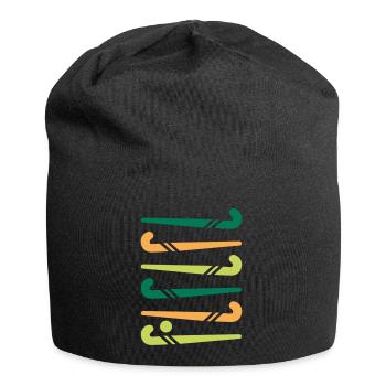 Bâtons de hockey colorés - Bonnet en jersey - noir - Devant