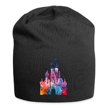 Aquarell Princess Castle - Jersey-Beanie - Schwarz - Vorne