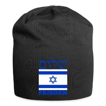 Shalom Israël - Paix Israël - Bonnet en jersey - noir - Devant