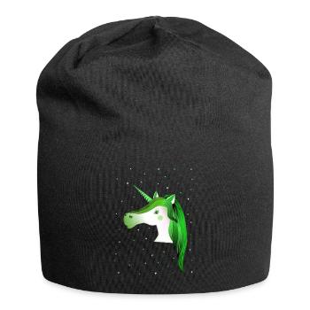 Ciel étoilé de licorne - Bonnet en jersey - noir - Devant