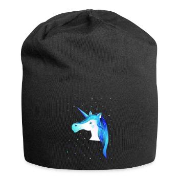 Licorne Licorne bleue Licorne - Bonnet en jersey - noir - Devant