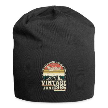 Original Juni Jahrgang 1986 36. Geburtstag Herren - Jersey-Beanie - Schwarz - Vorne