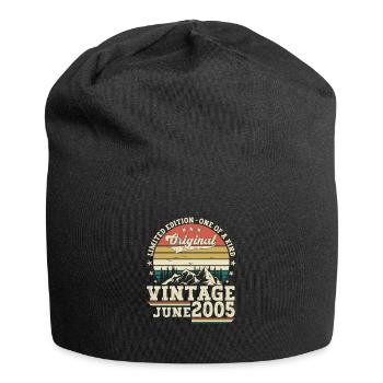 Original Juni Jahrgang 2005 17. Geburtstag Herren - Jersey-Beanie - Schwarz - Vorne