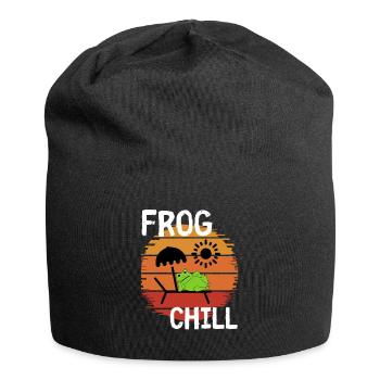 Grenouille Chill - Bonnet en jersey - noir - Devant