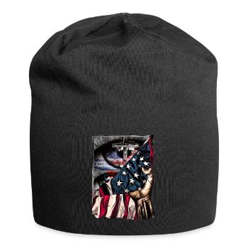 Design für Christian Church Mitarbeiter - Jersey-Beanie - Schwarz - Vorne