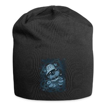 Chien joueur - Bonnet en jersey - noir - Devant