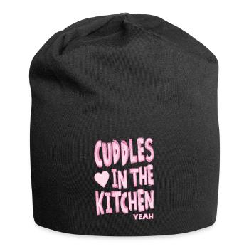 Cuddles in the kitchen - Jersey Beanie - black - Front