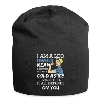 Sternzeichen Astrologie Konstellation - Jersey-Beanie - Schwarz - Vorne