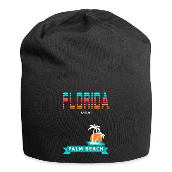 Florida USA - Palm Beach - Jersey Beanie - black - Front