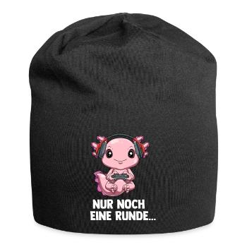Gaming Axolotl - Computer Spiele Videospiele - Jersey-Beanie - Schwarz - Vorne