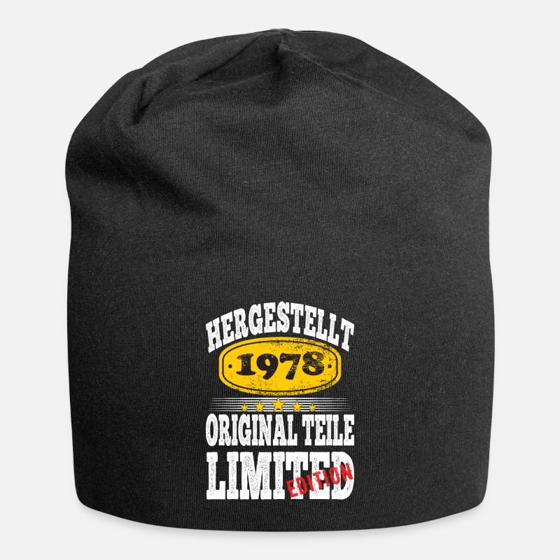 Hergestellt 1978 - Jersey-Beanie - Schwarz